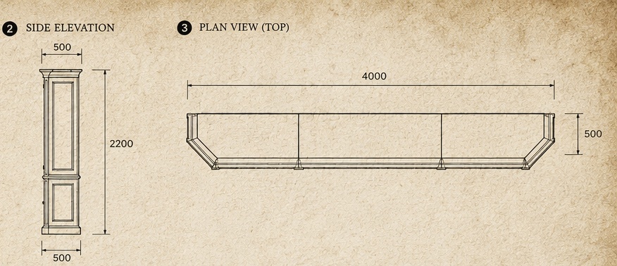Custom made wall unit