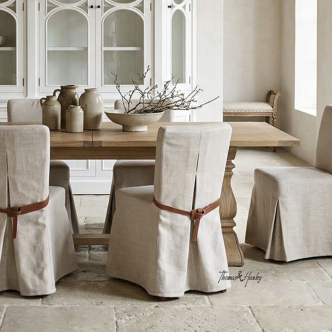 Carlyle Dining Chair Styling Carlyle dining chair with tailored slipcover design, soft upholstery and timeless silhouette styled in a warm Australian home