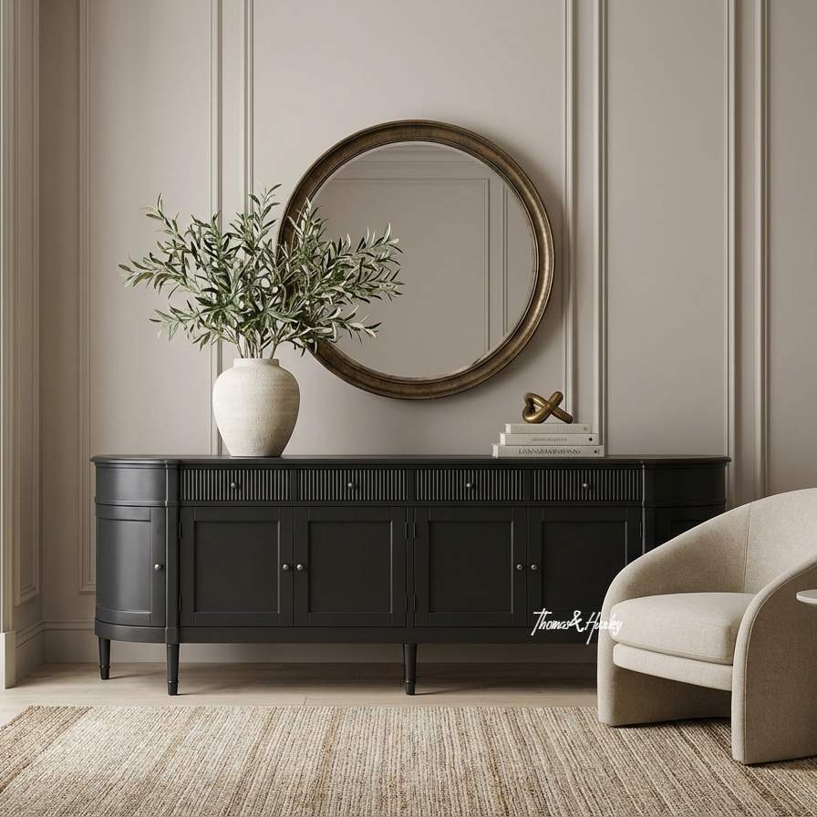 Louis Curved Buffet in Black Louis Curved Buffet in Black