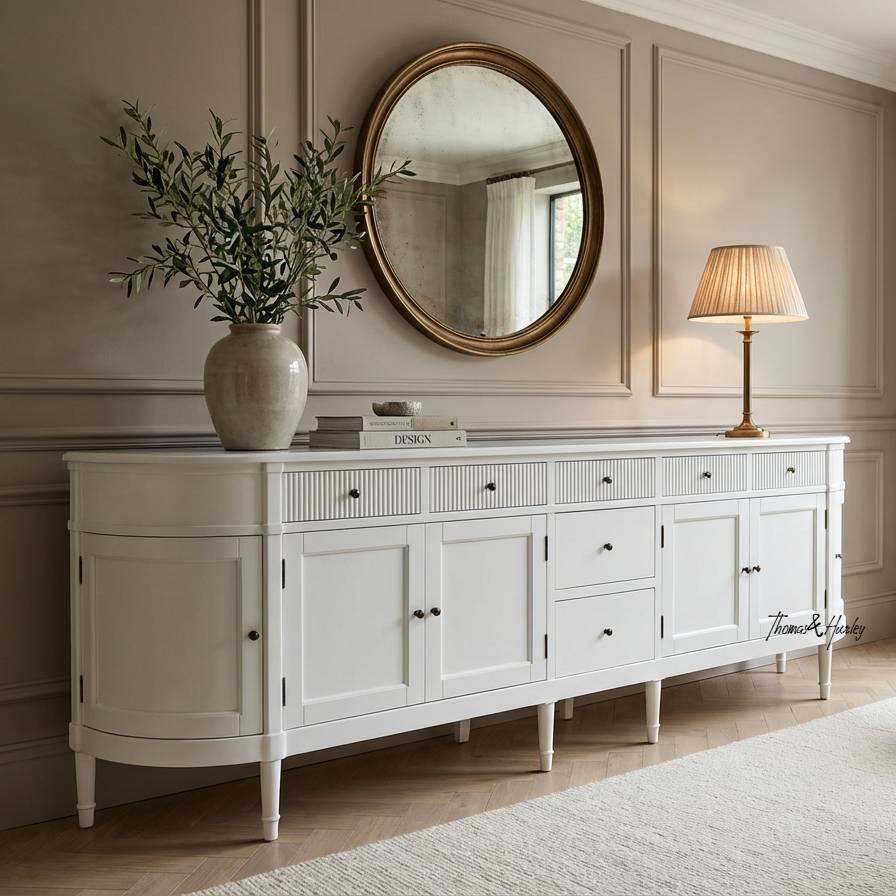 Louis Buffet Styling for Modern Dining Rooms The Louis Buffet combines generous storage with sophisticated design, making it an ideal addition to contemporary dining rooms. Its statement proportions and practical functionality help create a balanced and well planned interior.