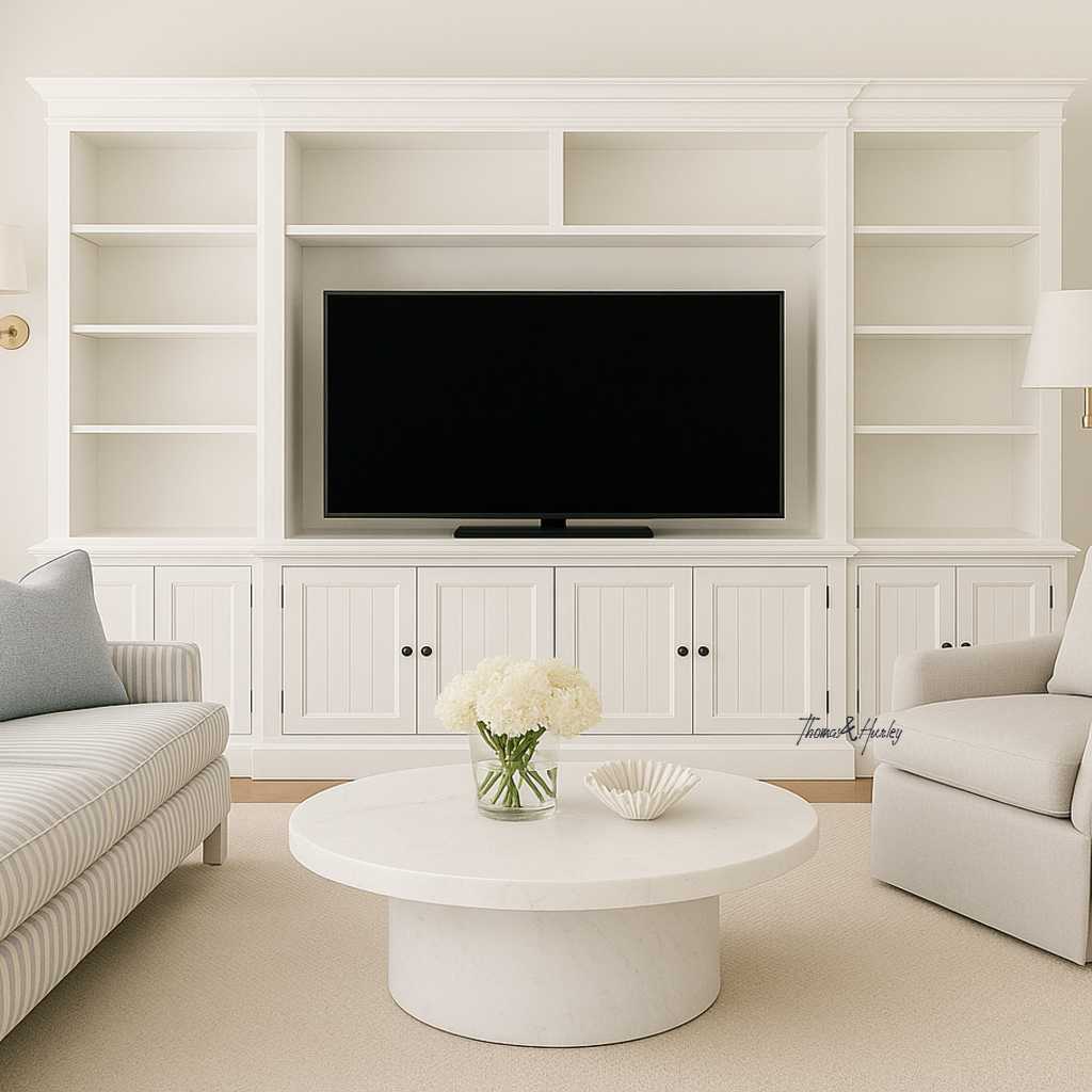 Stonefield Bookcase TV Media Entertainment Wall Unit