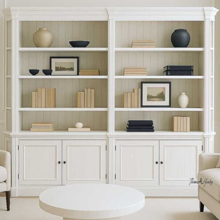 Stonefield Double Bookcase with Angled Sides